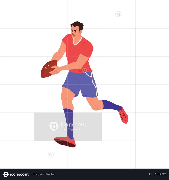 Jugador de rugby  Ilustración