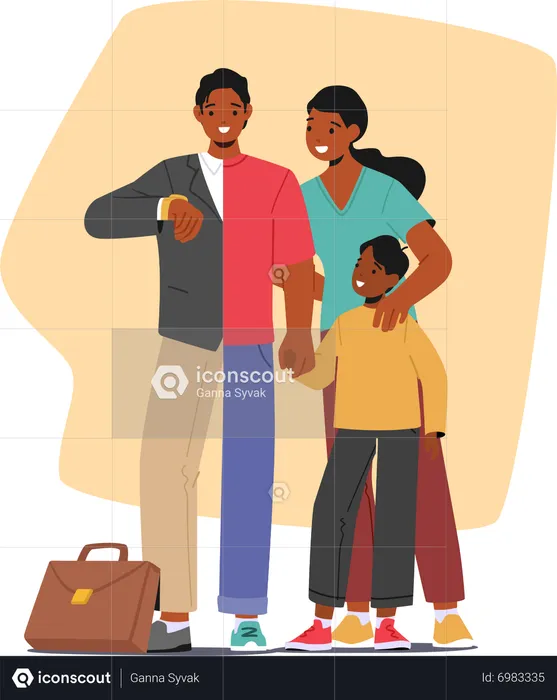 Juggling Between Family And Career  Illustration