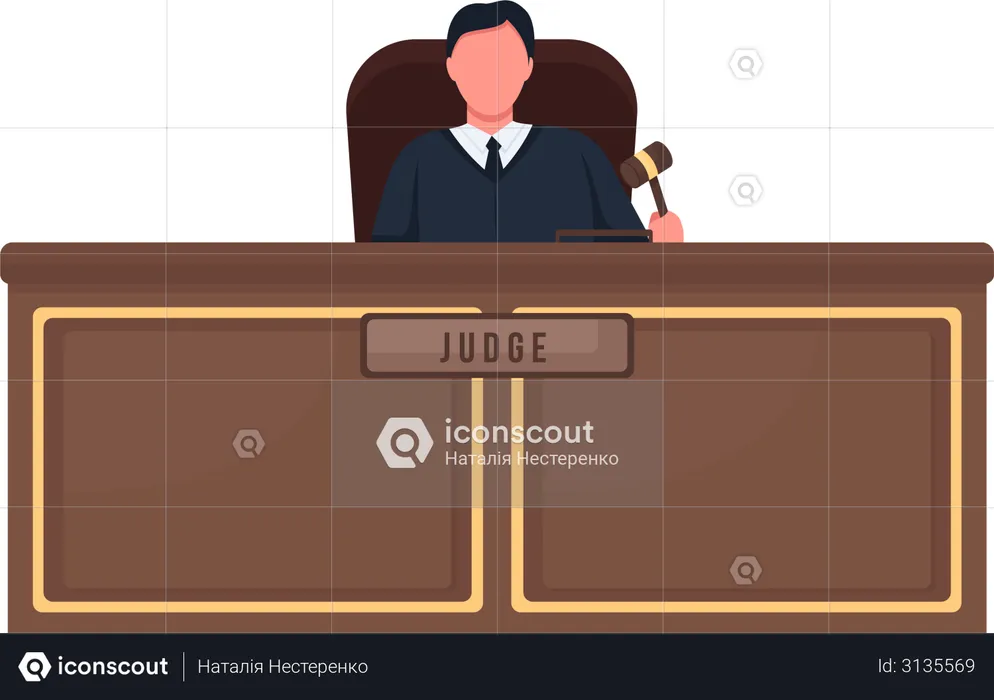 Juiz do tribunal  Ilustração