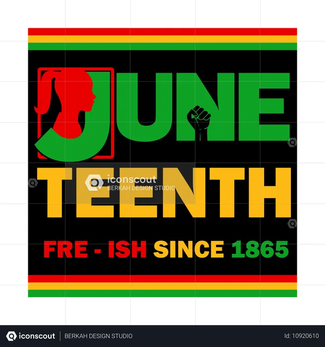 1865년 6월 19일부터 Juneteenth Day 기념  일러스트레이션