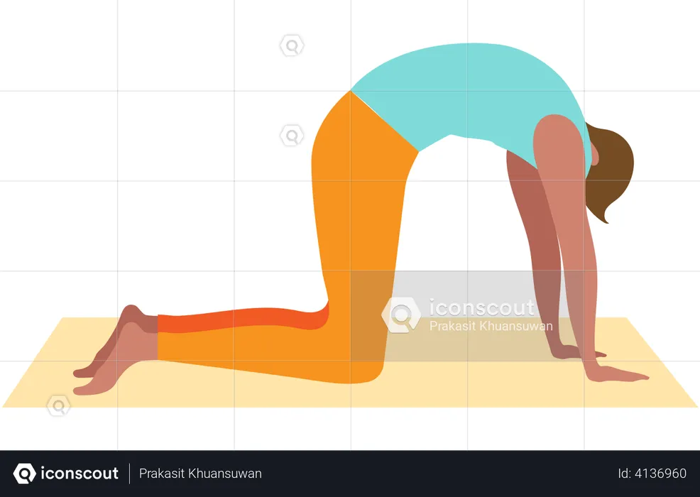 Junge macht Yoga  Illustration