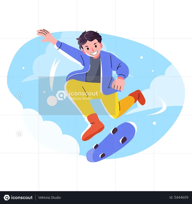 Junge Skateboard  Illustration