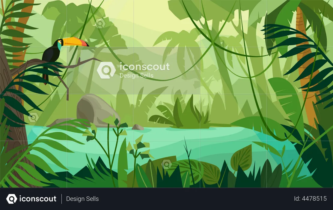 Jungle forest  Illustration
