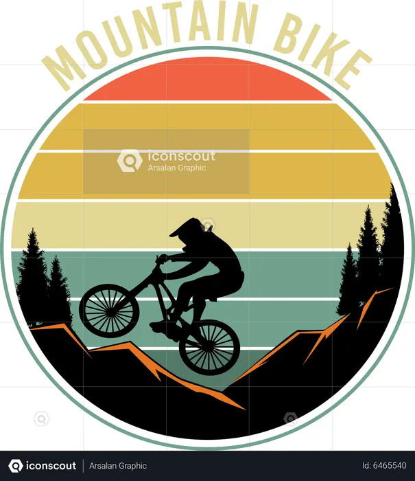 Just Ride Mountain Bike  Illustration