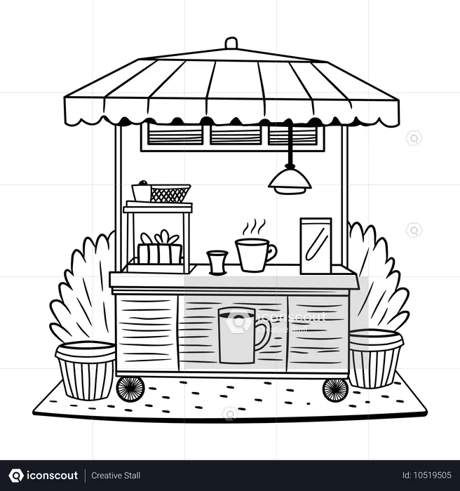 Kaffeestand  Illustration