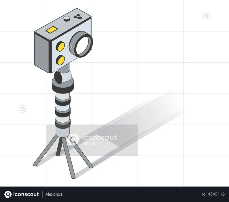 Kamera auf Stativ  Illustration