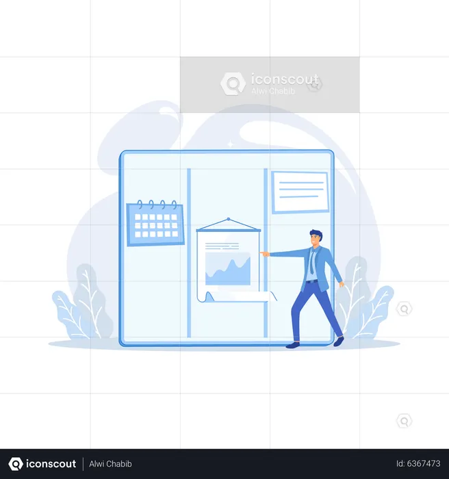 Kanban-Board mit To-Do-Listen  Illustration