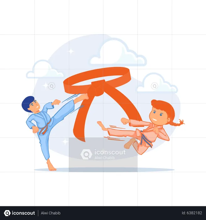 Karate camp  Illustration