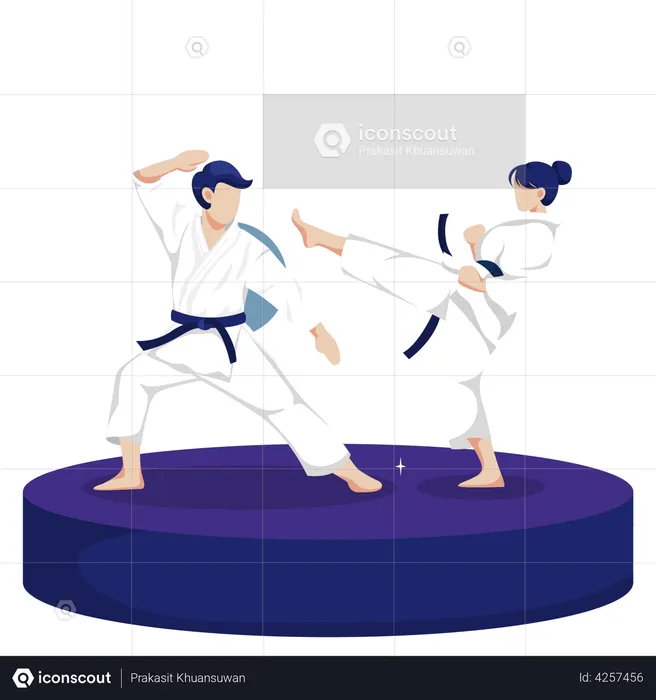 Karate Fight  Illustration