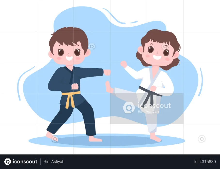 Karate Kids  Illustration