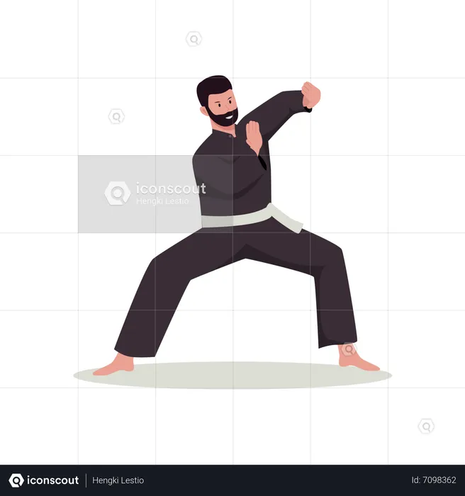 Karate player  Illustration