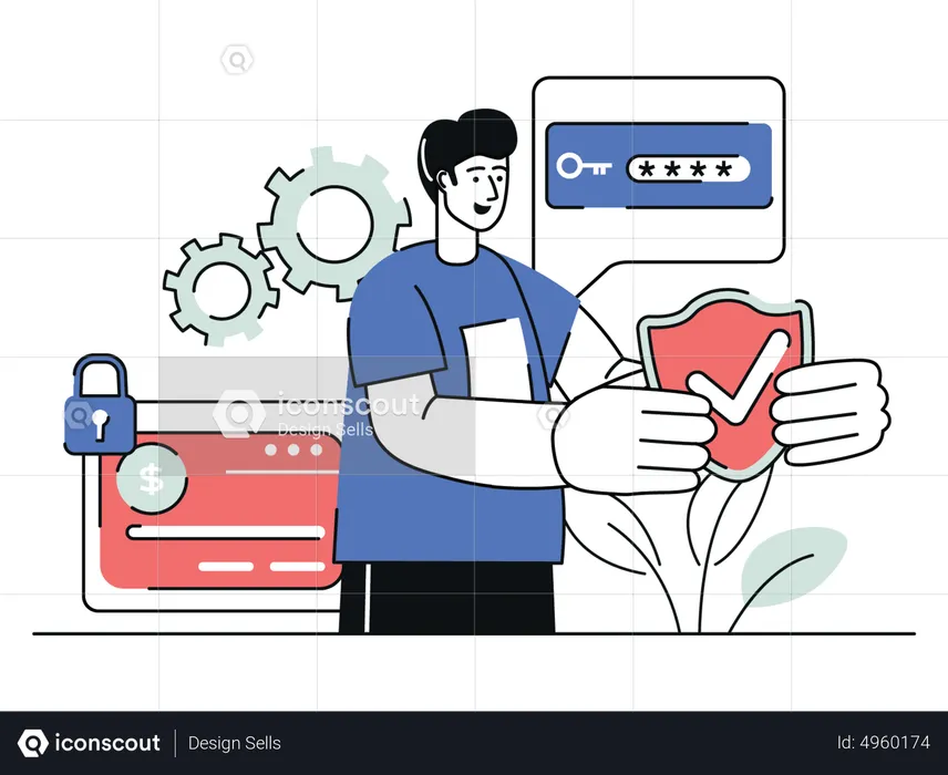 Sicherheit bei Kartenzahlungen  Illustration