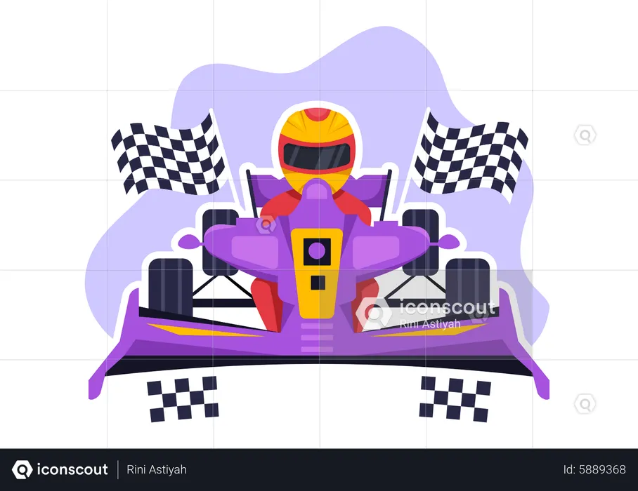 Karting Sport  Illustration