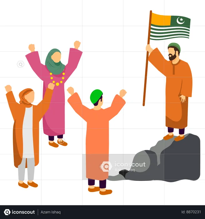 Kashmiri people demands for the basic rights  Illustration