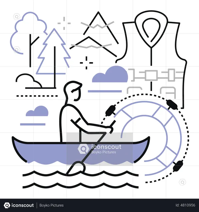 Kayak Sport  Illustration