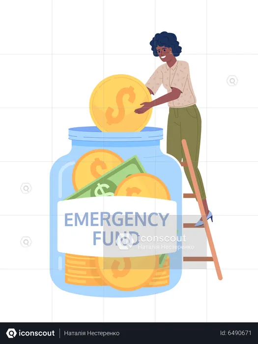 Keeping cash for emergency  Illustration