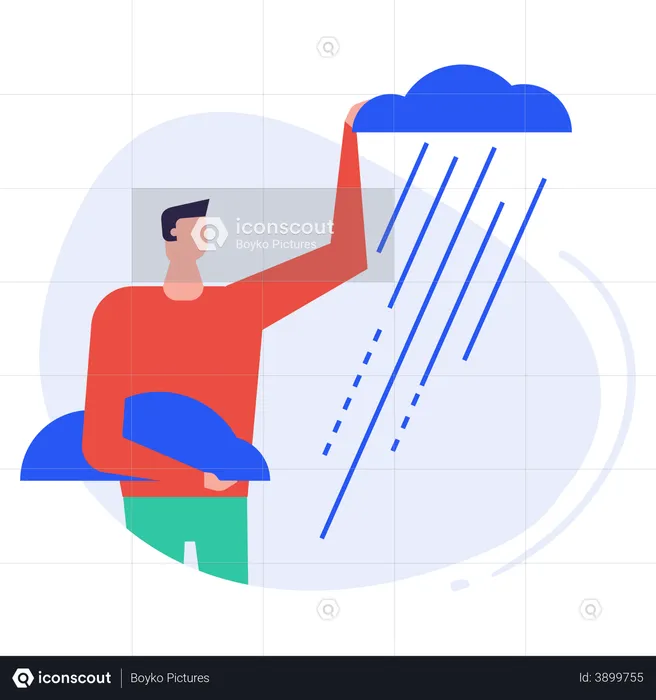 Kein Niederschlag aufgrund der globalen Erwärmung  Illustration