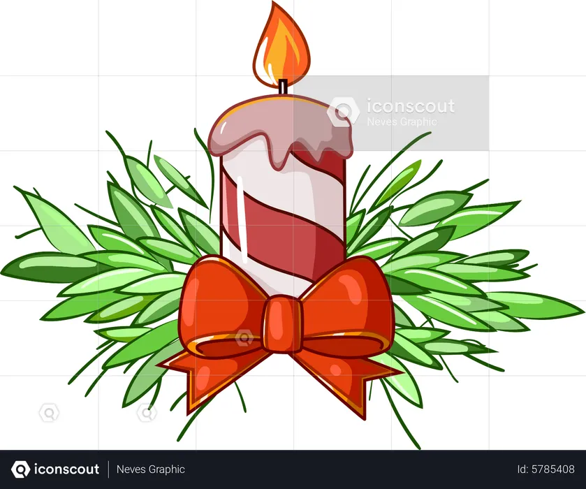 Kerzenlicht von Weihnachten  Illustration