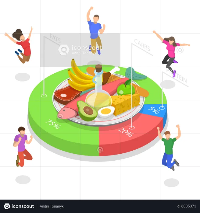 Ketogenic diet plan  Illustration