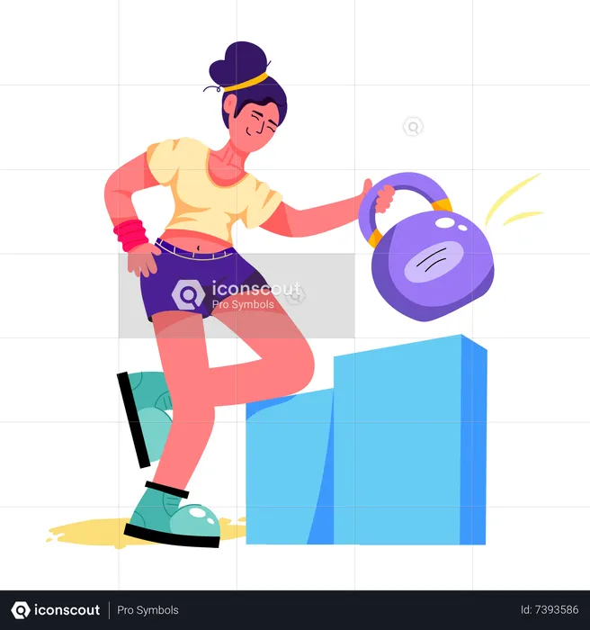 Exercice de kettlebell  Illustration