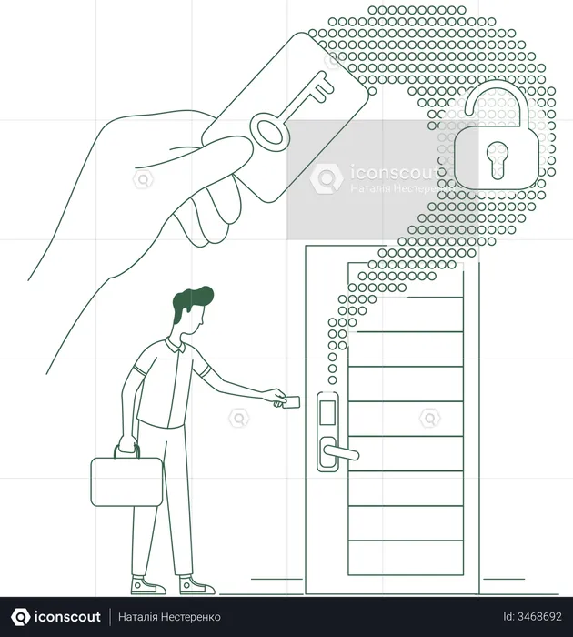 Keycard scan system  Illustration