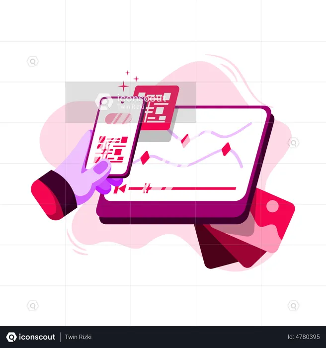 Best Keyframe QR Codes for video editor Illustration download in PNG & Vector format