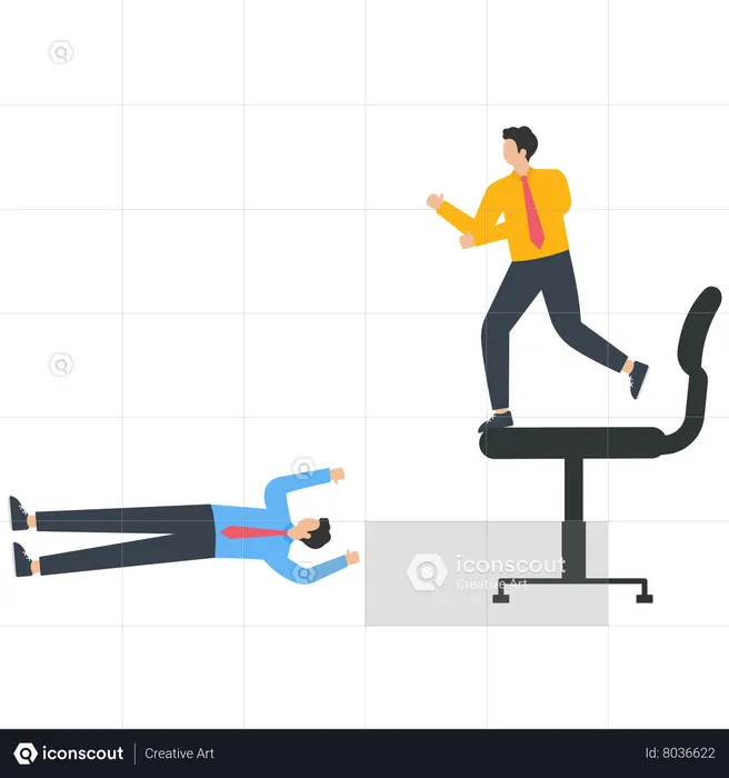 Kick Person From Office  Illustration
