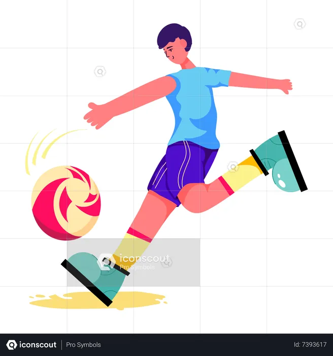Kick Soccer  Illustration