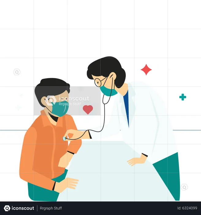 Kid Medical Check Up  Illustration