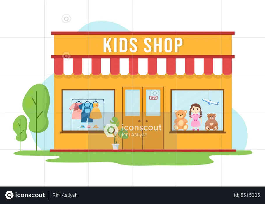 Kid Toy Shop  Illustration