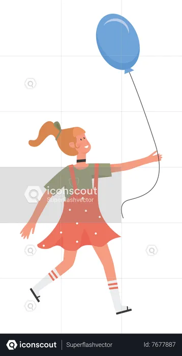 Kid Walking  Illustration