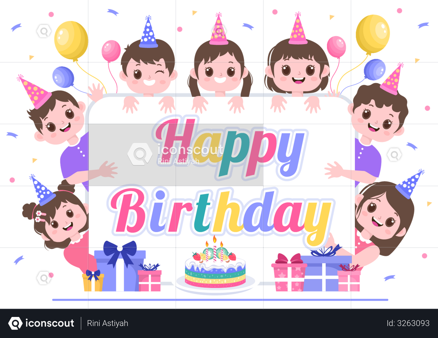 Hand drawing styles Happy Birthday decoration. Birthday Party doodles.  Stock Vector | Adobe Stock