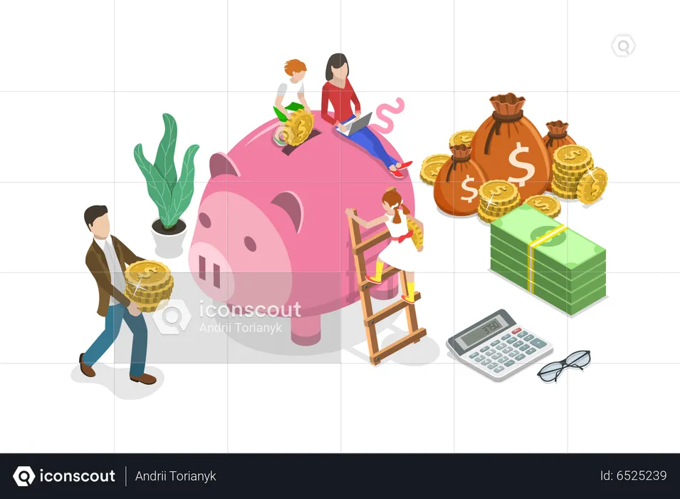 Kids Savings Account  Illustration
