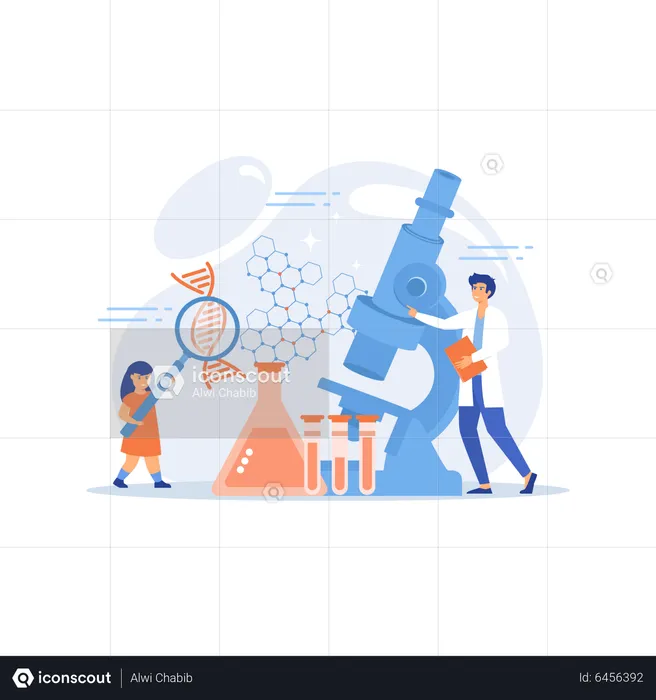 Kids Science camp  Illustration