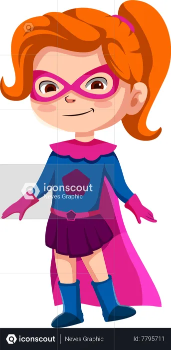 Best Kids Superpower Disguises Illustration download in PNG & Vector format