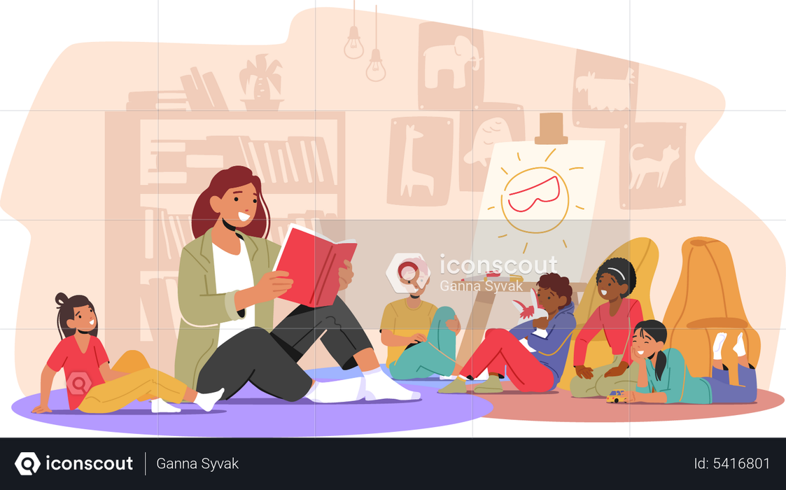 Reading Story To Kids