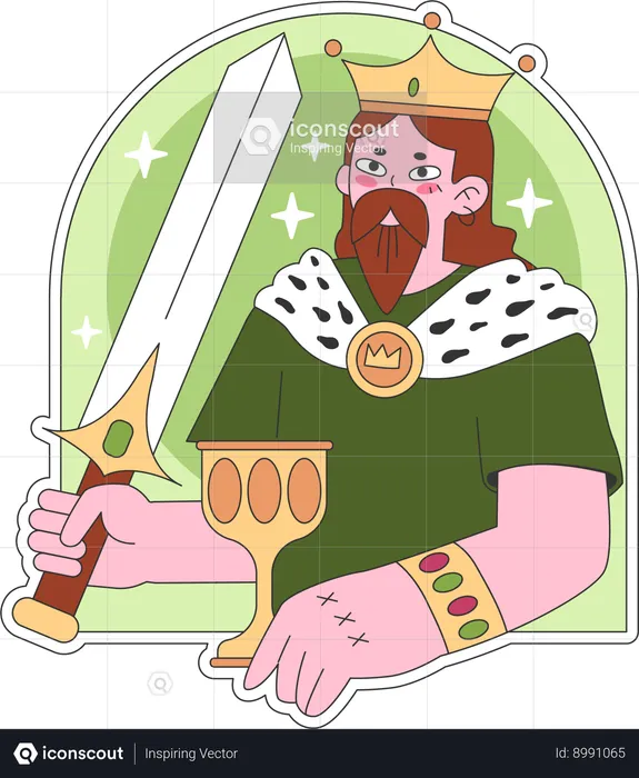 King with sword  Illustration
