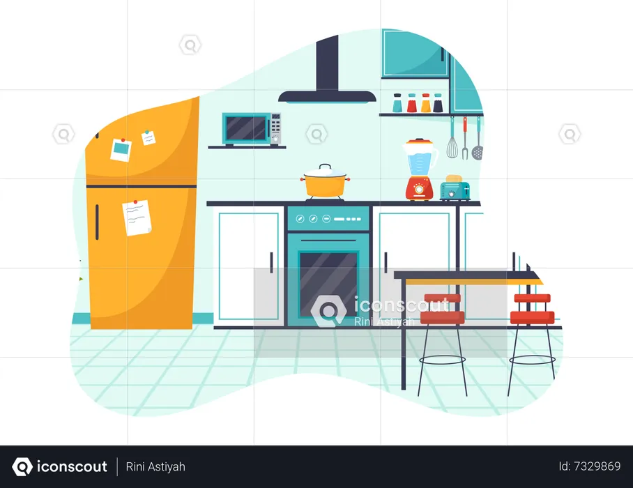 Kitchen Architecture  Illustration