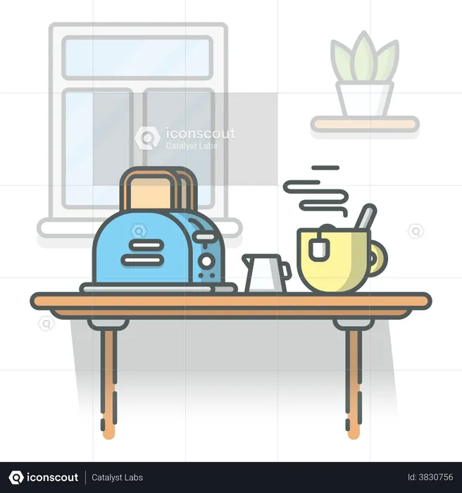 Kitchen platform  Illustration