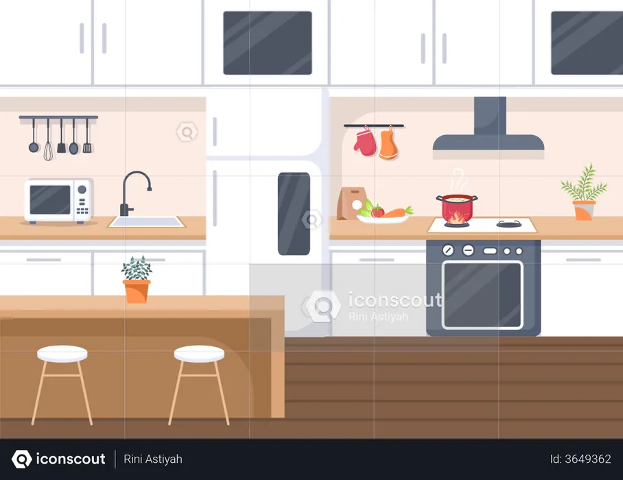 Kitchen Room  Illustration