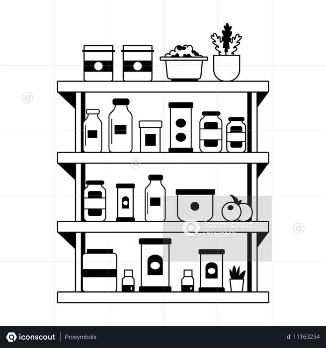 Kitchen Shelf  Illustration