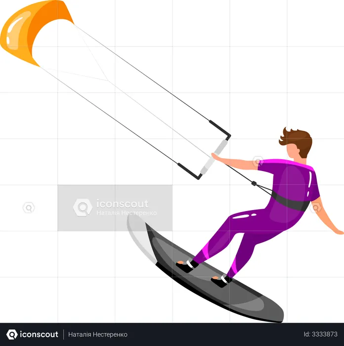 Kitesurfing  Illustration