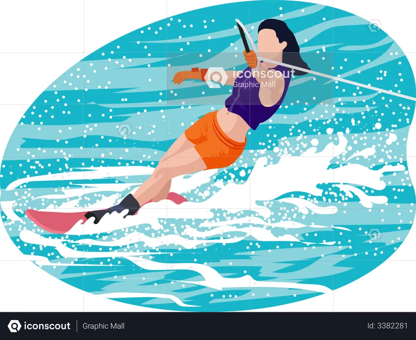 Kitesurfista  Ilustração