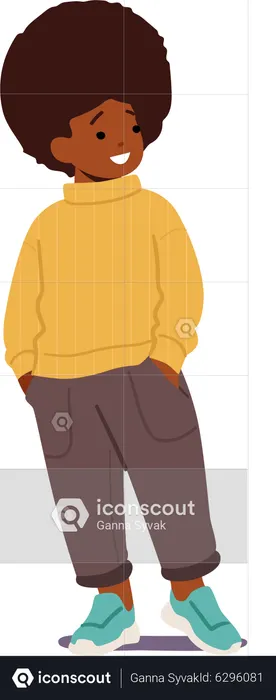 Kleiner afrikanischer Junge  Illustration