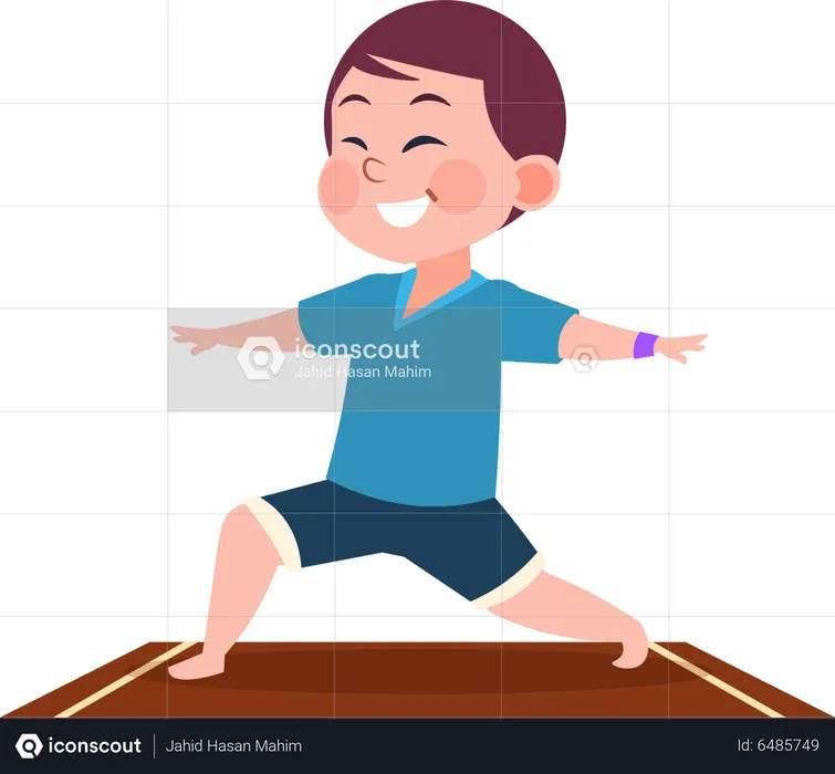 Kleines Kind in Yoga-Posen  Illustration