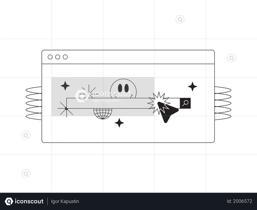 Klicken Sie auf die Registerkarte „Browsersuche“  Illustration