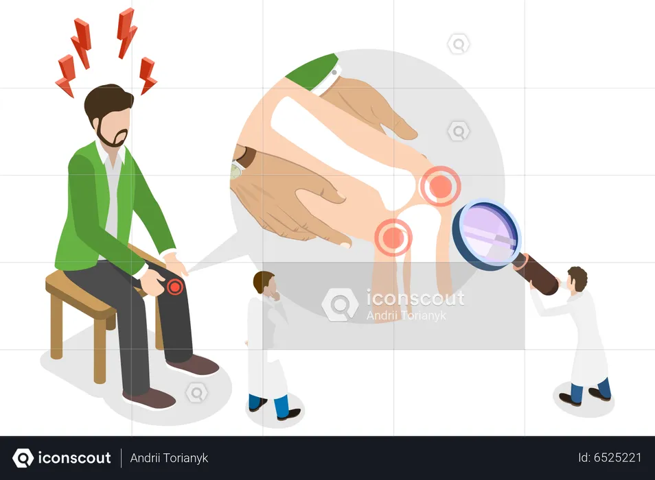 Knee Injury or Joint Inflammation  Illustration