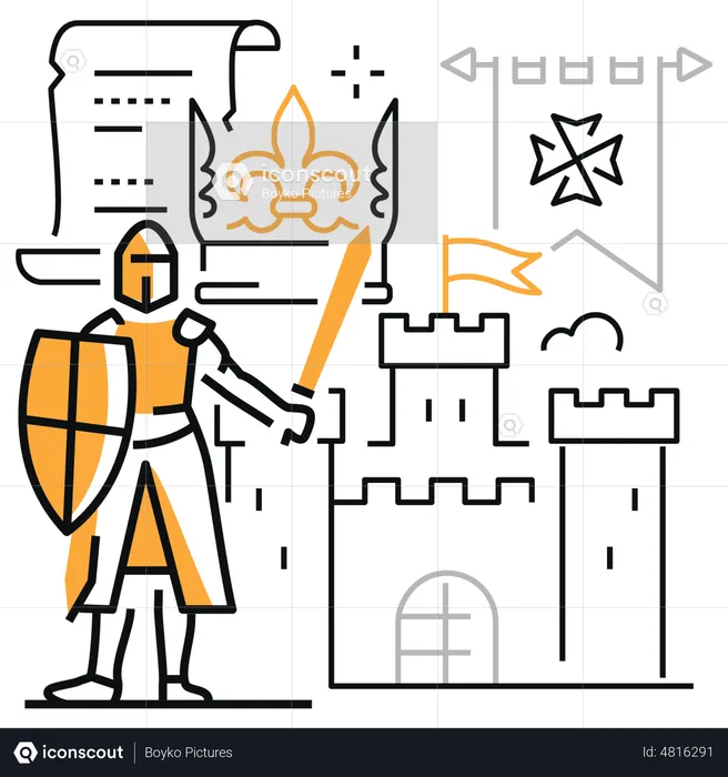 Knight history  Illustration