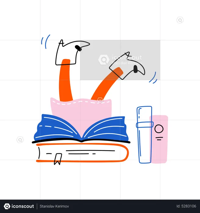Knowledge book  Illustration