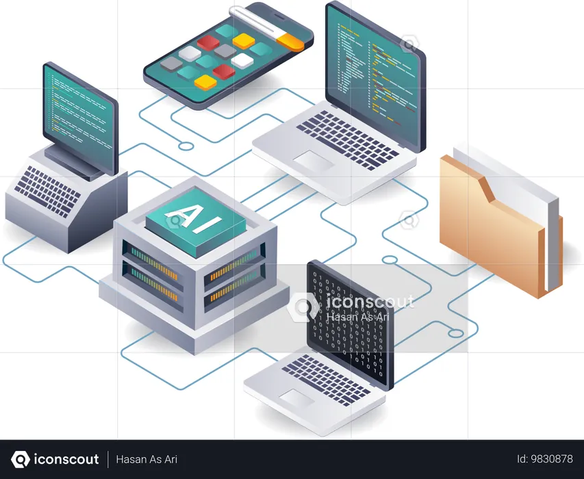 Kollaborative Netzwerke in der Smartphone-App-Entwicklung  Illustration